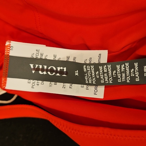 💕VUORI💕 Encinitas One Piece Swimsuit ~ Bold Red XL NWT - Picture 12 of 14